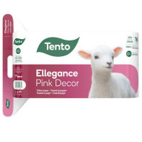 Toalettpapír, 3 rétegű, 16 tekercses, TENTO "Ellegance Pink Decor", fehér Toalettpapír, 3 rétegű, 16 tekercses, TENTO "Ellegance Pink Decor", fehér