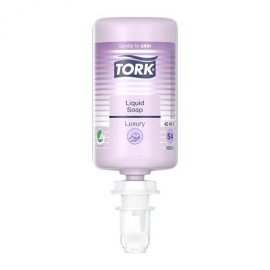 Folyékony szappan, 1 l, S4 rendszer, TORK "Luxus Soft", lila