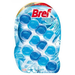 WC-tisztítógél, 3x42 g, BREF "Brilliant gél", Arctic Ocean WC-tisztítógél, 3x42 g, BREF "Brilliant gél", Arctic Ocean