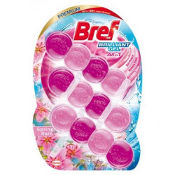 WC-tisztítógél, 3x42 g, BREF "Brilliant gél", Spring Rain WC-tisztítógél, 3x42 g, BREF "Brilliant gél", Spring Rain