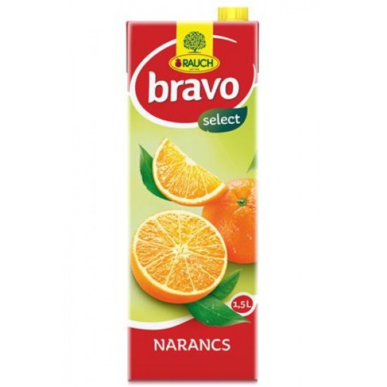 Gyümölcsital, 12%, 1,5 l, RAUCH "Bravo", narancs