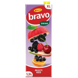 Gyümölcsital, 12%, 1,5 l, RAUCH "Bravo", piros multivitamin