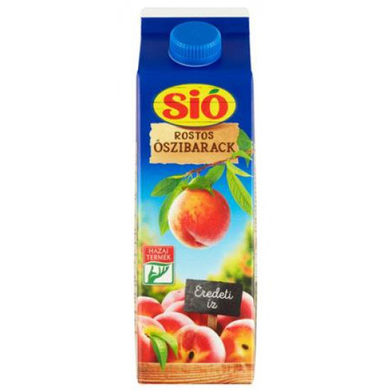 Gyümölcsital, 20%, 1 l, SIÓ, őszibarack