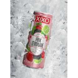 Üdítőital, szénsavas, 250 ml, XIXO "Pink Lemonade", eper és lime Üdítőital, szénsavas, 250 ml, XIXO "Pink Lemonade", eper és lime