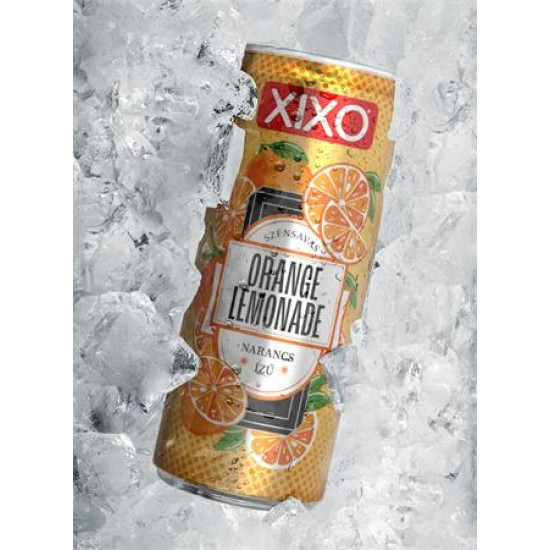 Üdítőital, szénsavas, 250 ml, XIXO "Orange Lemonade", narancs