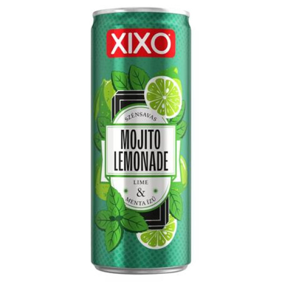 Üdítőital, szénsavas, 250 ml, XIXO "Mojito Lemonade", lime és menta