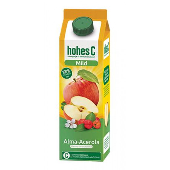 Gyümölcslé, 100%, 1 l, HOHES C " Mild Juice", alma-acerola