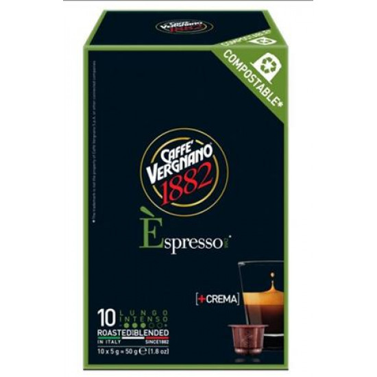 Kávékapszula, Nespresso® kompatibilis, 10 db, CAFFÉ VERGNANO "Espresso"