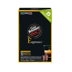 Kávékapszula, Nespresso® kompatibilis, 10 db, CAFFÉ VERGNANO "Espresso Napoli"