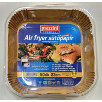 Sütőpapír, szilikonos, Air Fryer készülékhez, szögletes, 23 cm, 50 db, MAZZINI "Premium" Sütőpapír, szilikonos, Air Fryer készülékhez, szögletes, 23 cm, 50 db, MAZZINI "Premium"