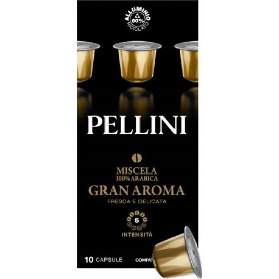 Kávékapszula, Nespresso® kompatibilis, 10 db, PELLINI, "Gran Aroma" Kávékapszula, Nespresso® kompatibilis, 10 db, PELLINI, "Gran Aroma"