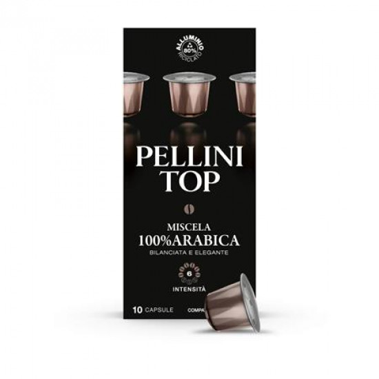 Kávékapszula, Nespresso® kompatibilis, 10 db, PELLINI, "Top alu" Kávékapszula, Nespresso® kompatibilis, 10 db, PELLINI, "Top alu"