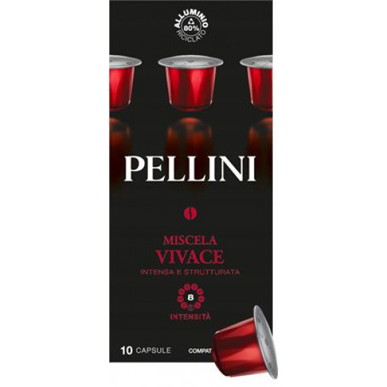 Kávékapszula, Nespresso® kompatibilis, 10 db, PELLINI, "Vivace" Kávékapszula, Nespresso® kompatibilis, 10 db, PELLINI, "Vivace"