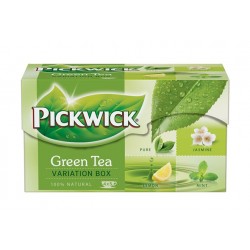 Zöld tea, 20x2 g, PICKWICK "Zöld tea Variációk", citrom, jázmin, earl grey, borsmenta Zöld tea, 20x2 g, PICKWICK "Zöld tea Variációk", citrom, jázmin, earl grey, borsmenta
