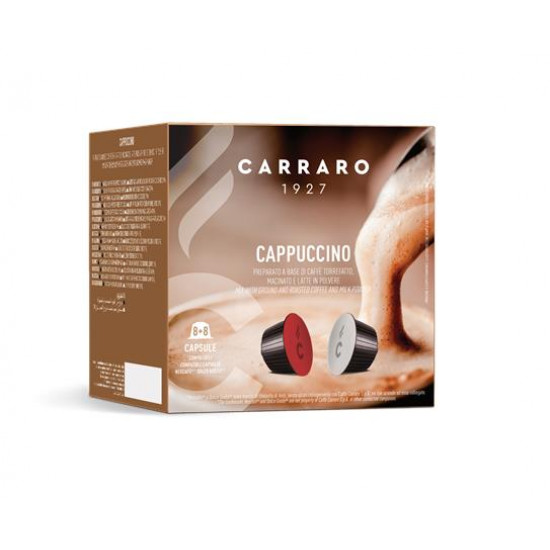 Kávékapszula, Dolce Gusto® kompatibilis, 8+8 db, CARRARO "Cappuccino" Kávékapszula, Dolce Gusto® kompatibilis, 8+8 db, CARRARO "Cappuccino"