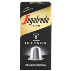 Kávékapszula, Nespresso® kompatibilis, 10 db, SEGAFREDO "Intenso"