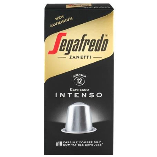 Kávékapszula, Nespresso® kompatibilis, 10 db, SEGAFREDO "Intenso"