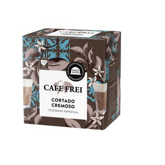 Kávékapszula, Dolce Gusto kompatibilis, 12 db, CAFE FREI "Cortado Cremoso"