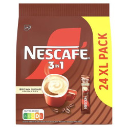 Instant kávé stick, 24x16,5 g, NESCAFÉ, 3in1, barna cukorral Instant kávé stick, 24x16,5 g, NESCAFÉ, 3in1, barna cukorral
