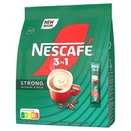 Instant kávé stick, 10x14 g, NESCAFÉ,  3in1 "Strong"