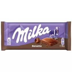 Táblás csokoládé, 80 g, MILKA "Noisette"