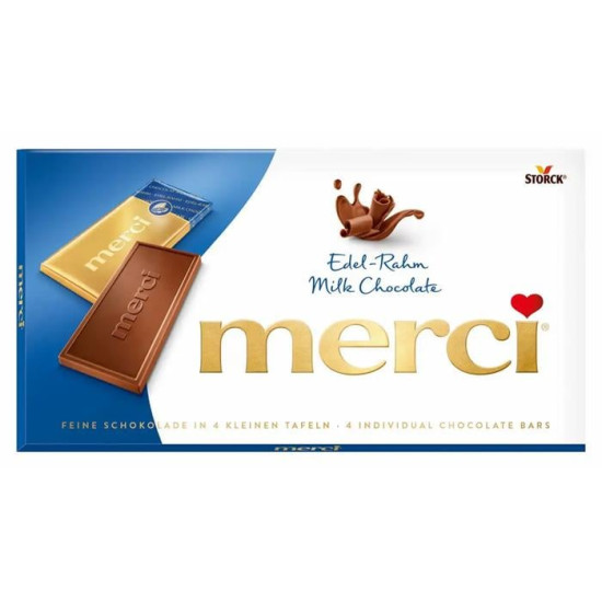 Táblás tejcsokoládé, 100 g, MERCI