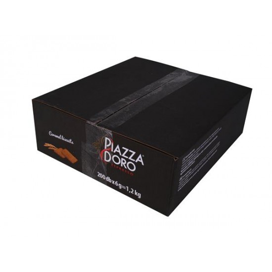 Keksz, dobozos, 200 db, "Piazza d`Oro", karamell