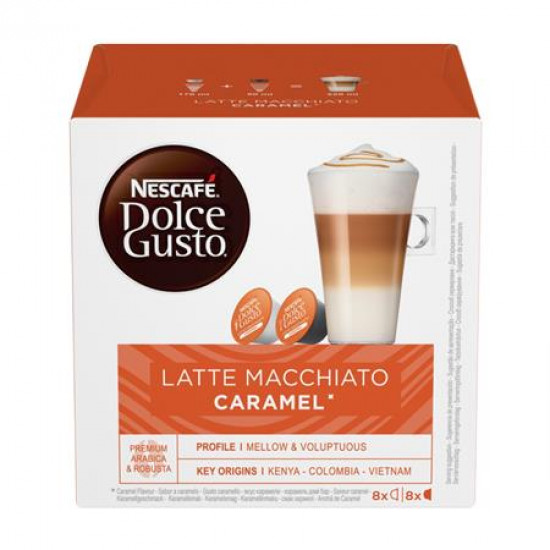 Kávékapszula, 8x2 db,  NESCAFÉ "Dolce Gusto Latte Macchiato", karamellás