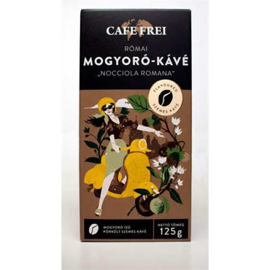 Kávé, pörkölt, szemes, 125 g, CAFE FREI "Római mogyoró"