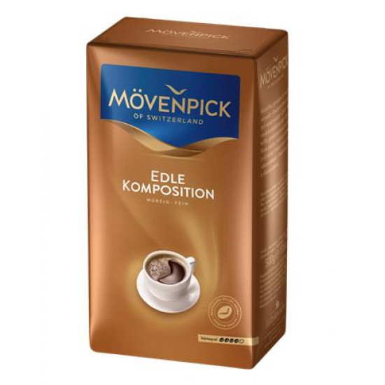 Kávé, pörkölt, őrölt, vákuumos csomagolásban, 500 g, MÖVENPICK "Edle Komposition"