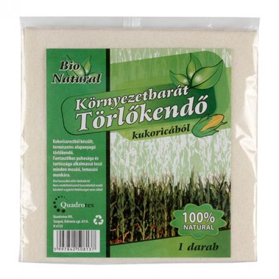 Törlőkendő, BIO NATURAL, kukorica