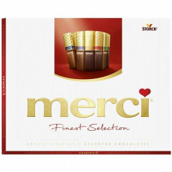 Desszert, 250 g, "Merci", tej- és étcsokoládé válogatás Desszert, 250 g, "Merci", tej- és étcsokoládé válogatás