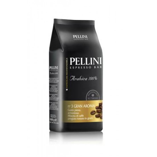 Kávé, pörkölt, szemes, 1000 g,  PELLINI "Gran Aroma"