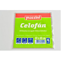 Celofán, 4 ív, 40x40 cm, MAZZINI Celofán, 4 ív, 40x40 cm, MAZZINI