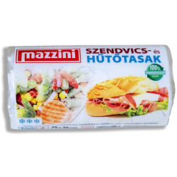 Hűtő- és uzsonnástasak, köthető füles, 1 l, MAZZINI, átlátszó