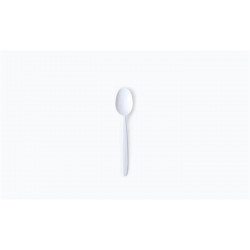 Evőkanál, műanyag, többször használatos, 18,5 cm, 50 db "Venus", fehér