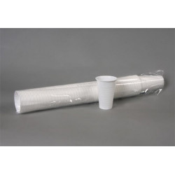 Műanyag pohár, 2 dl, 100 db, fehér