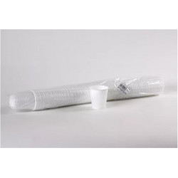 Műanyag pohár, 1 dl, 100 db, "Party", fehér