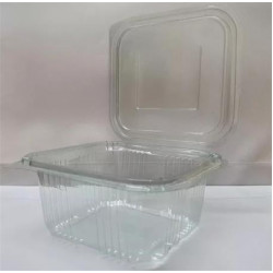 Ételtároló doboz, egybefedeles, műanyag, szögletes, 375 ml, 100 db, "Party", víztiszta Ételtároló doboz, egybefedeles, műanyag, szögletes, 375 ml, 100 db, "Party", víztiszta