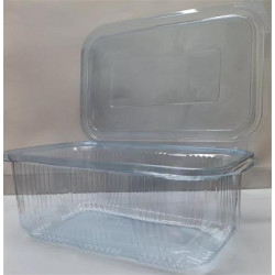 Ételtároló doboz, egybefedeles, újrahasznosított műanyag, szögletes, 1000 ml, 100 db, "Party", víztiszta Ételtároló doboz, egybefedeles, újrahasznosított műanyag, szögletes, 1000 ml, 100 db, "Party", víztiszta