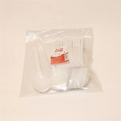 Kanál, műanyag, többször használatos, 17 cm, 20 db "Prima", fehér