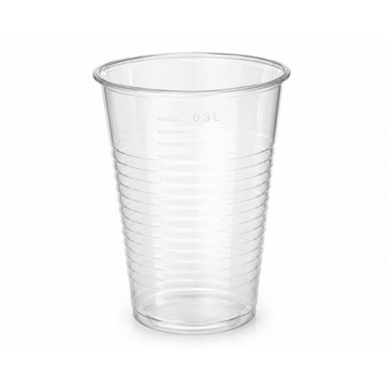 Műanyag pohár, 3 dl, 50 db, víztiszta Műanyag pohár, 3 dl, 50 db, víztiszta