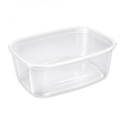 Műanyag tál, tetőzhető, 750 ml, 50 db "Svéd"
