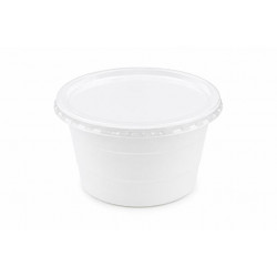 Műanyag gulyás tányér, tetőzhető, 750 ml, 50 db, fehér