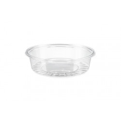 Műanyag öntetes tál, 50 ml, 75 mm átmérő, 100 db, víztiszta
