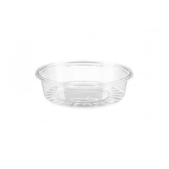 Műanyag öntetes tál, 50 ml, 75 mm átmérő, 100 db, víztiszta