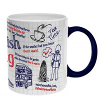 Teásbögre, angol nyelvtani mintával, 32cl Teásbögre, angol nyelvtani mintával, 32cl