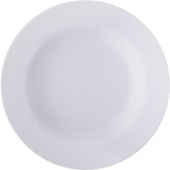 Mélytányér, fehér, 22,5 cm, 6 db-os szett, "Economic"
