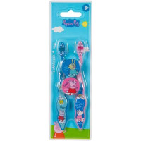 Fogkefe, gyerekeknek, puha, 2 db, kupakkal, 3+, "Peppa Pig"