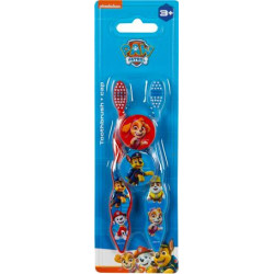 Fogkefe, gyerekeknek, puha, 2 db, kupakkal, 3+, "Paw Patrol"